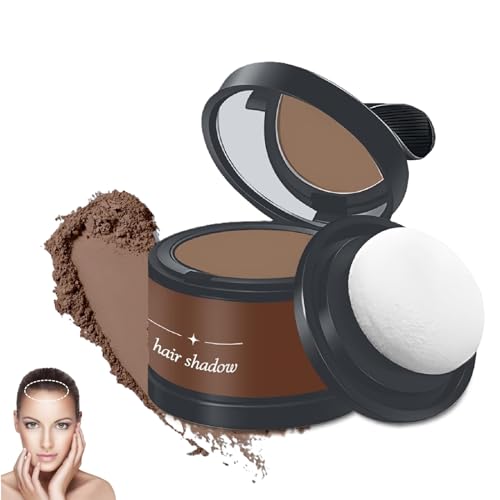 Ansatzpuder,Haaransatz Puder,Haarpuder Haar Concealer,Haarpuder Haaransatz Volumen,Haarverdichtung Hair Styling Powder,Haarpuder für Ausbesserung der Wurzeln für Frauen und Männer(Dunkle Kaffeefarbe) von Bavooty