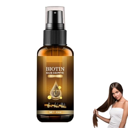 Biotin Haarwuchs Serum,Biotin Hair Growth Spray,Hair Growth Serum,Haar Wachstum Serum,Biotin Haarwachstum Spray,Haarwachstum Serum Spray für Dünnes Kaputtes Trockenes Haar Männer und Frauen(30ml) von Bavooty