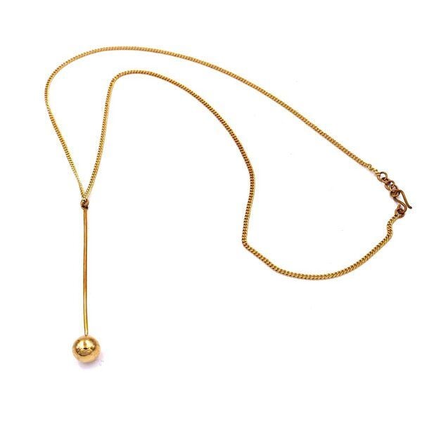 Bawa Hope Messingkette lang, Kugel an Stab von Bawa Hope