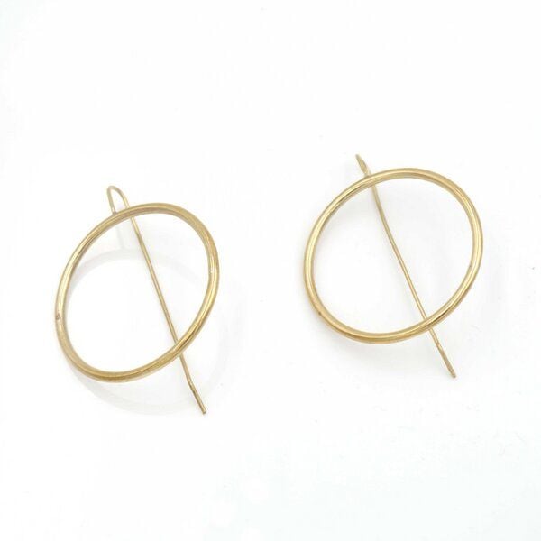 Bawa Hope Messingohrring Hoop, long hook von Bawa Hope