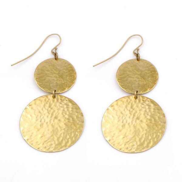 Bawa Hope Messingohrring Scheibe gehämmert von Bawa Hope