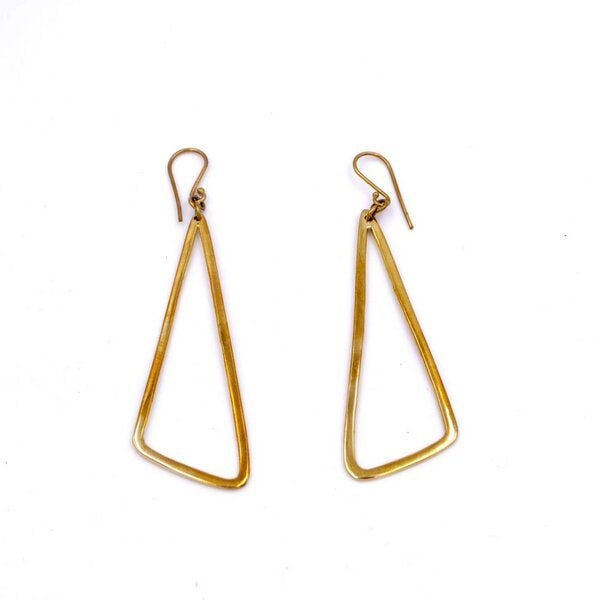 Bawa Hope Messingohrring Triangle von Bawa Hope