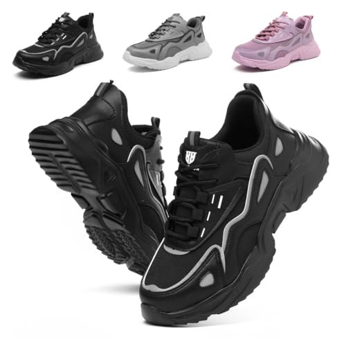 Bawalon Sicherheitsschuhe Damen Leicht Arbeitsschuhe Atmungsaktiv Sportlich Stahlkappenschuhe rutschfest Schutzschuhe Sneaker Grau 38 Bawalon Sicherheitsschuhe Damen Leicht Arbeitsschuhe Atmungsaktiv Sportlich Stahlkappenschuhe rutschfest Schutzschuhe Sneaker Grau 38 von Bawalon