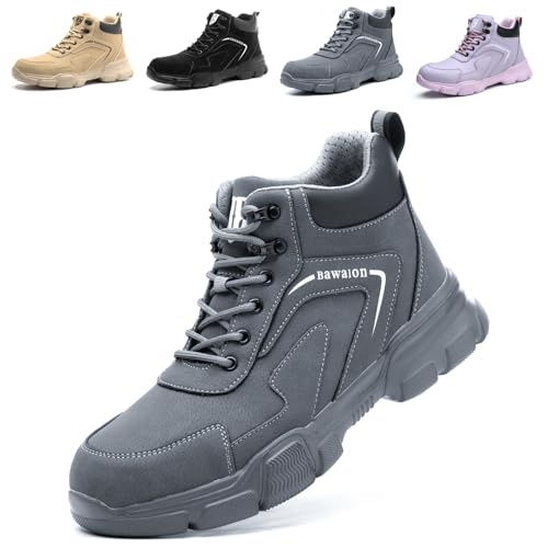 Bawalon Sicherheitsstiefel Herren Leicht Sicherheitsschuhe Herren Damen Wasserdicht Arbeitsschuhe mit Stahlkappe Graublau 41 EU Bawalon Sicherheitsstiefel Herren Leicht Sicherheitsschuhe Herren Damen Wasserdicht Arbeitsschuhe mit Stahlkappe Graublau 41 EU von Bawalon