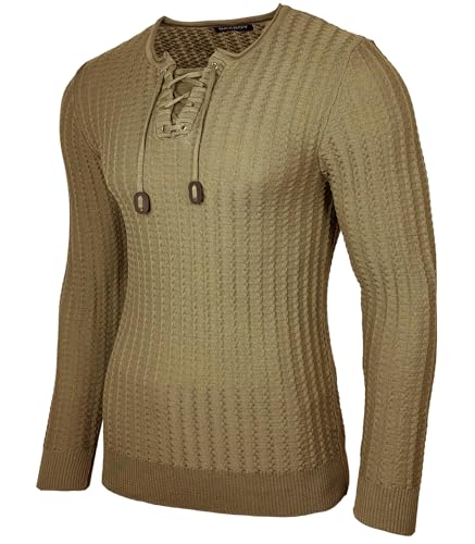 Baxboy Herren Strick-Pullover Rundhals | Männer Winter-Pullover |stylischer Strick-Pulli | Warmer Männer Pulli | Basic Longsleeve Sweatshirt Sweater BB-332, Farbe:Beige, Größe:L Baxboy Herren Strick-Pullover Rundhals | Männer Winter-Pullover |stylischer Strick-Pulli | Warmer Männer Pulli | Basic Longsleeve Sweatshirt Sweater BB-332, Farbe:Beige, Größe:L von Baxboy