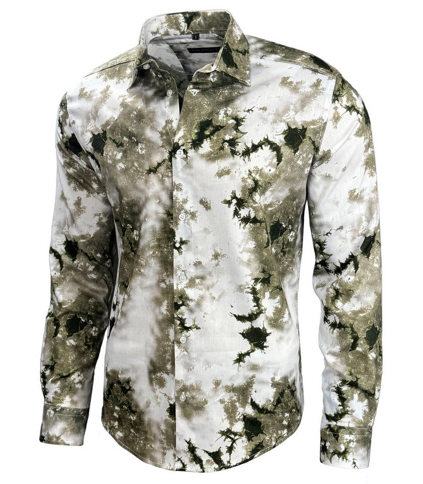 Baxboy Langarmhemd Baxboy Herren Batik Hemd Freizeitshemd Langarm Casual Shirt B-446 von Baxboy