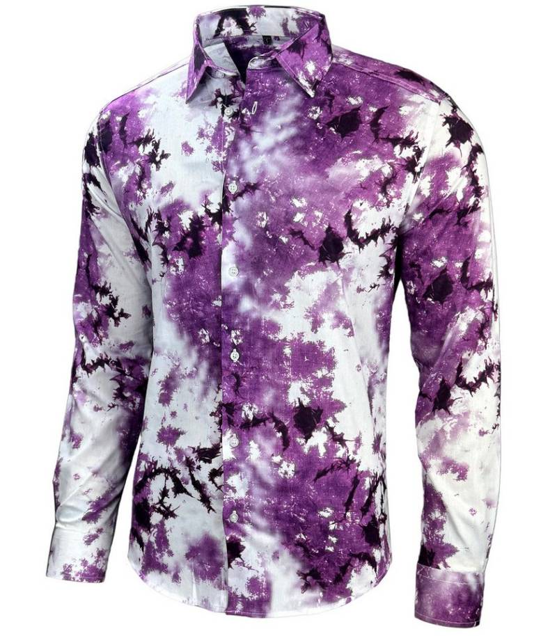 Baxboy Langarmhemd Baxboy Herren Batik Hemd Freizeitshemd Langarm Casual Shirt B-446 von Baxboy