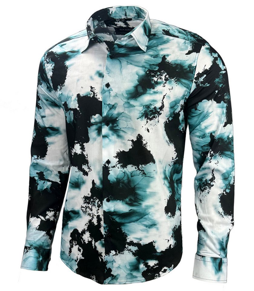 Baxboy Langarmhemd Baxboy Herren Batik Style Hemd Freizeitshemd Langarm Casual B-447 von Baxboy