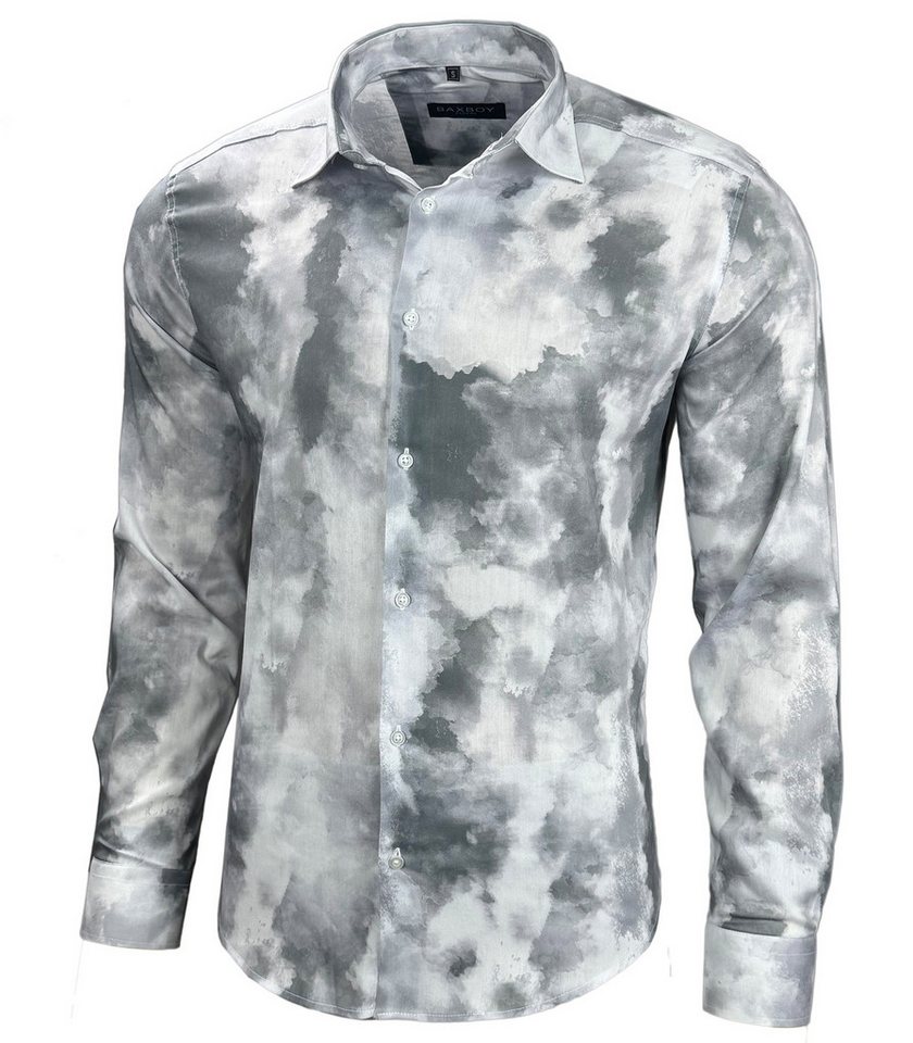 Baxboy Langarmhemd Baxboy Herren Batik Style Hemd Freizeitshemd Langarm Casual B-450 von Baxboy