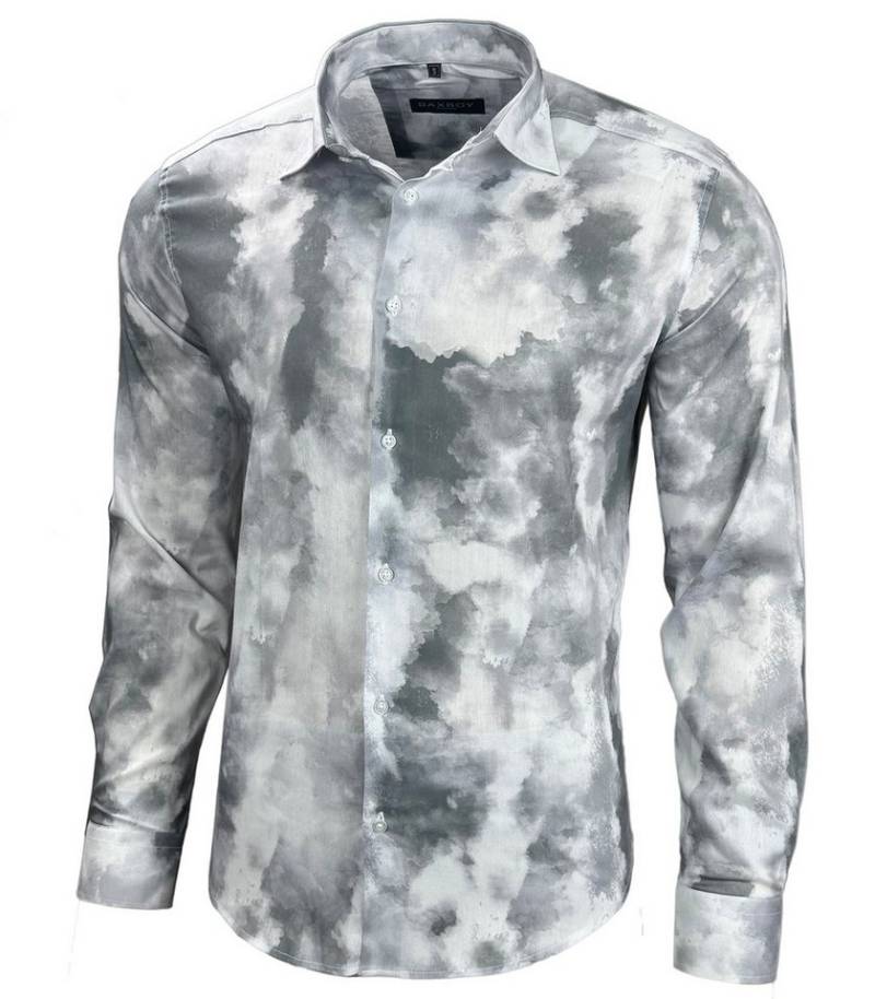 Baxboy Langarmhemd Baxboy Herren Batik Style Hemd Freizeitshemd Langarm Casual B-450 von Baxboy