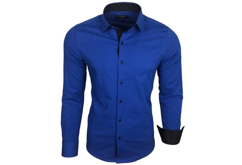 Baxboy Langarmhemd Baxboy Herren Kontrast Hemden Business Freizeit modernes Hemd B-500 von Baxboy