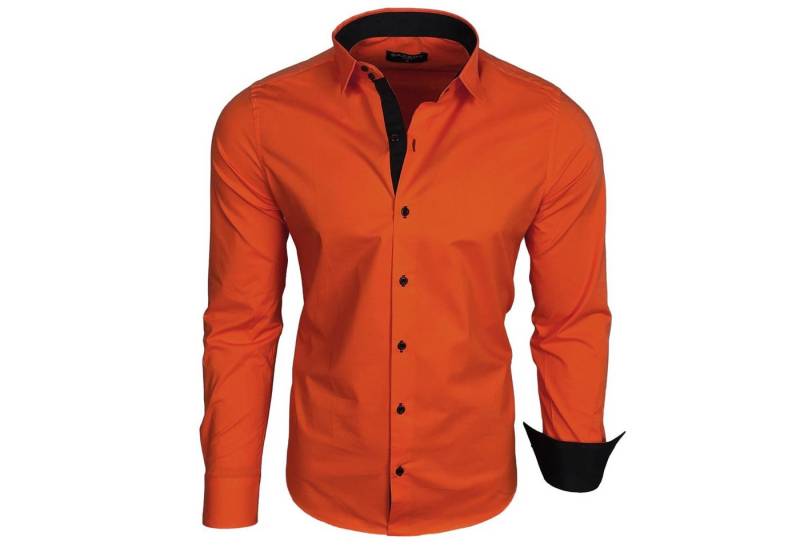 Baxboy Langarmhemd Baxboy Herren Kontrast Hemden Business Freizeit modernes Hemd B-500 von Baxboy