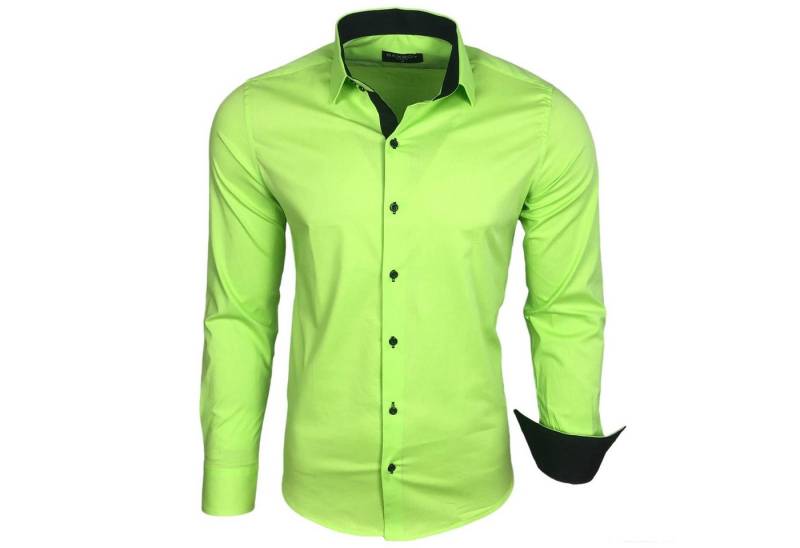 Baxboy Langarmhemd Baxboy Herren Kontrast Hemden Business Freizeit modernes Hemd B-500 von Baxboy
