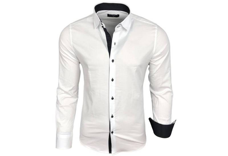 Baxboy Langarmhemd Baxboy Herren Kontrast Hemden Business Freizeit modernes Hemd B-500 von Baxboy