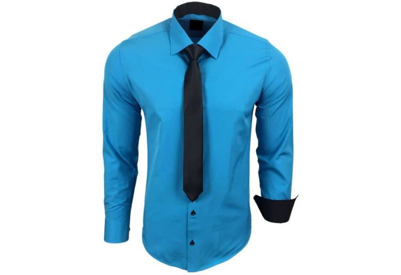 Baxboy Langarmhemd Baxboy Langarmhemd Hemd mit Krawatte im Set (2-tlg) KR-444 von Baxboy