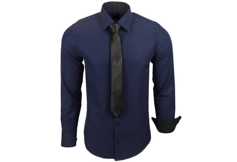 Baxboy Langarmhemd Baxboy Langarmhemd Hemd mit Krawatte im Set (2-tlg) KR-444 von Baxboy