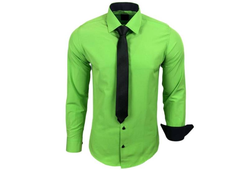 Baxboy Langarmhemd Baxboy Langarmhemd Hemd mit Krawatte im Set (2-tlg) KR-444 von Baxboy