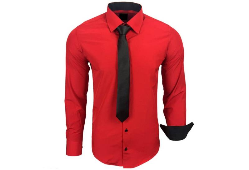 Baxboy Langarmhemd Baxboy Langarmhemd Hemd mit Krawatte im Set (2-tlg) KR-444 von Baxboy