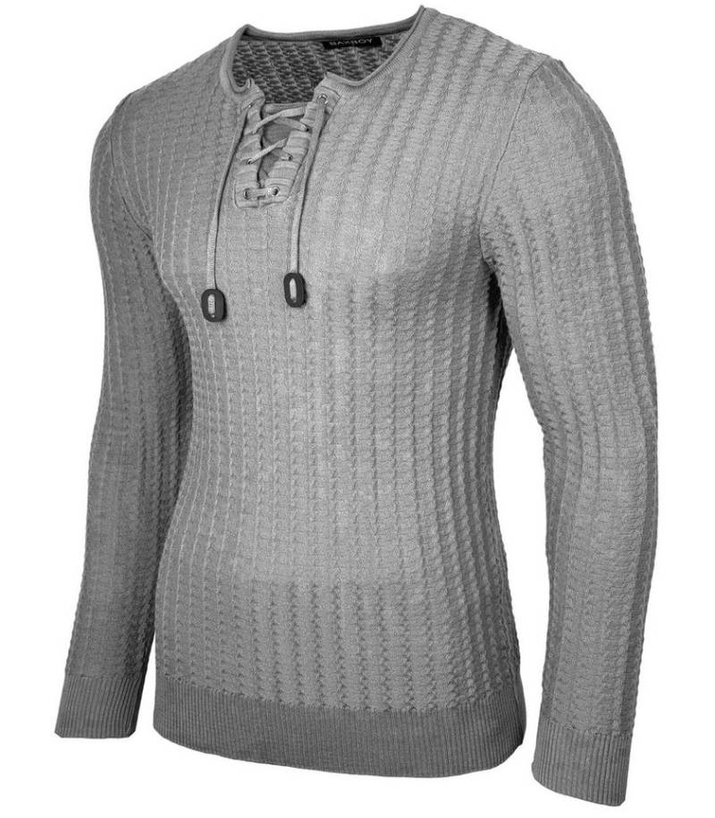 Baxboy Strickpullover BAXBOY Herren stylischer Rundhals Männer Strick-Pullover B-332 von Baxboy