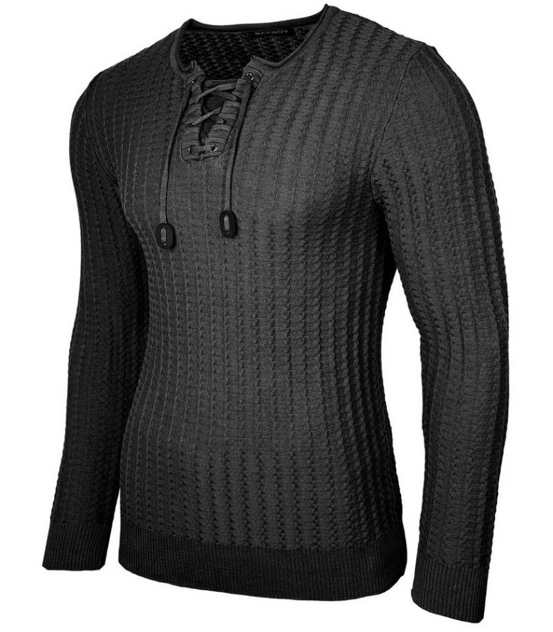 Baxboy Strickpullover BAXBOY Herren stylischer Rundhals Männer Strick-Pullover B-332 von Baxboy
