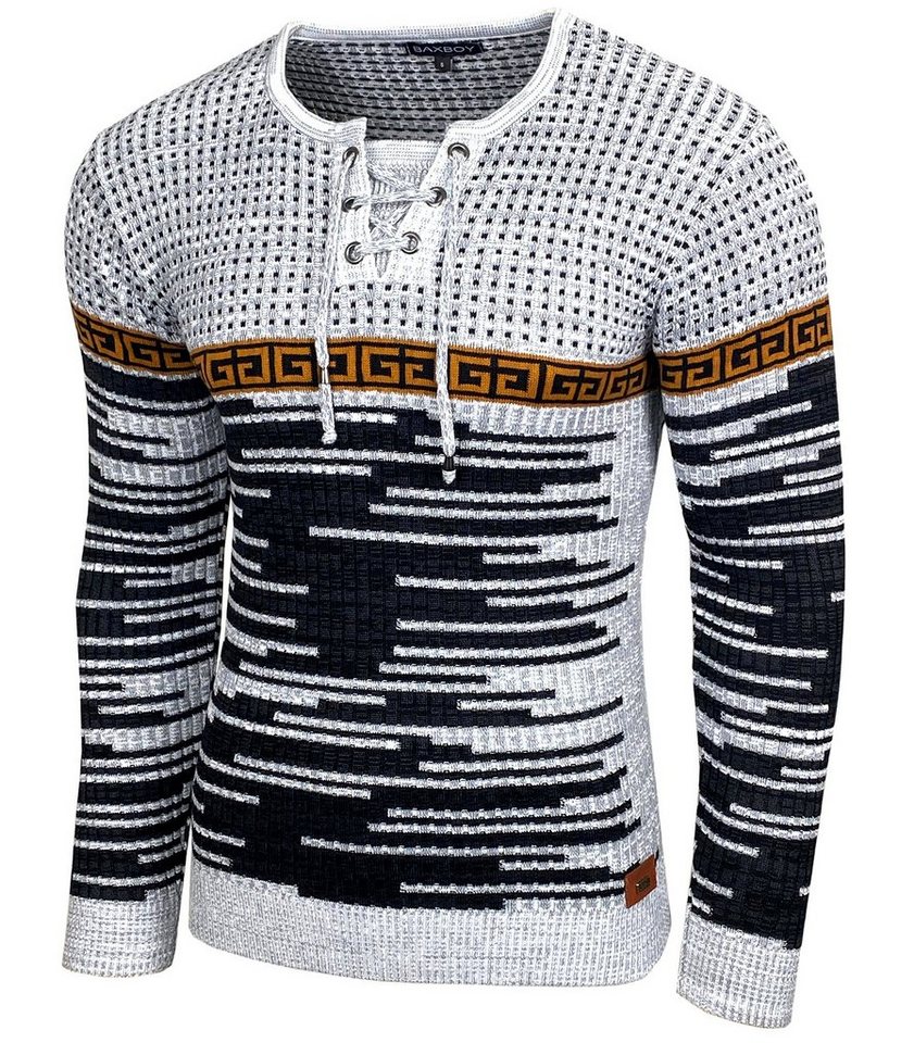 Baxboy Strickpullover BAXBOY Herren stylischer Rundhals Strick-Pullover B-52156 von Baxboy