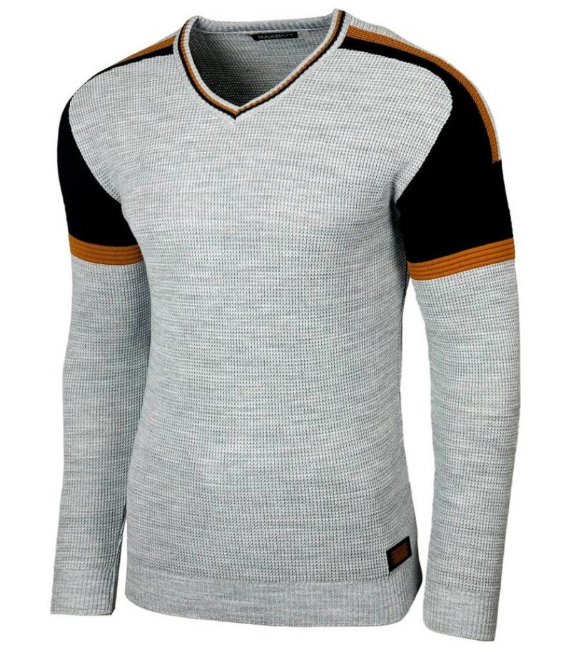 Baxboy Strickpullover BAXBOY Herren stylischer V-Neck Strick-Pullover B-52392 von Baxboy