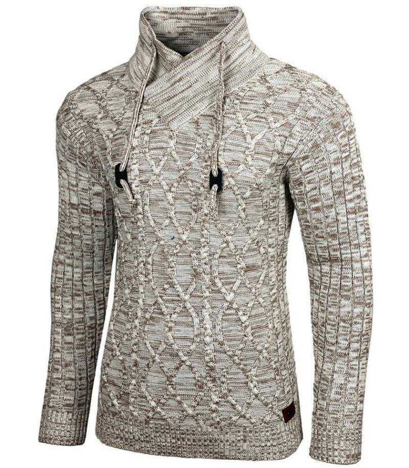 Baxboy Strickpullover Baxboy Herren Meliert Pullover Stehkragen Winter-Freizeit Pulli B-292 von Baxboy