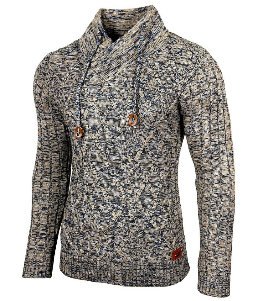 Baxboy Strickpullover Baxboy Herren Meliert Pullover Stehkragen Winter-Freizeit Pulli B-292 von Baxboy