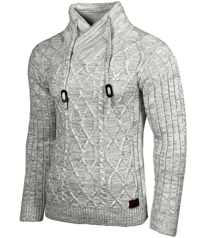 Baxboy Strickpullover Baxboy Herren Meliert Pullover Stehkragen Winter-Freizeit Pulli B-292 von Baxboy