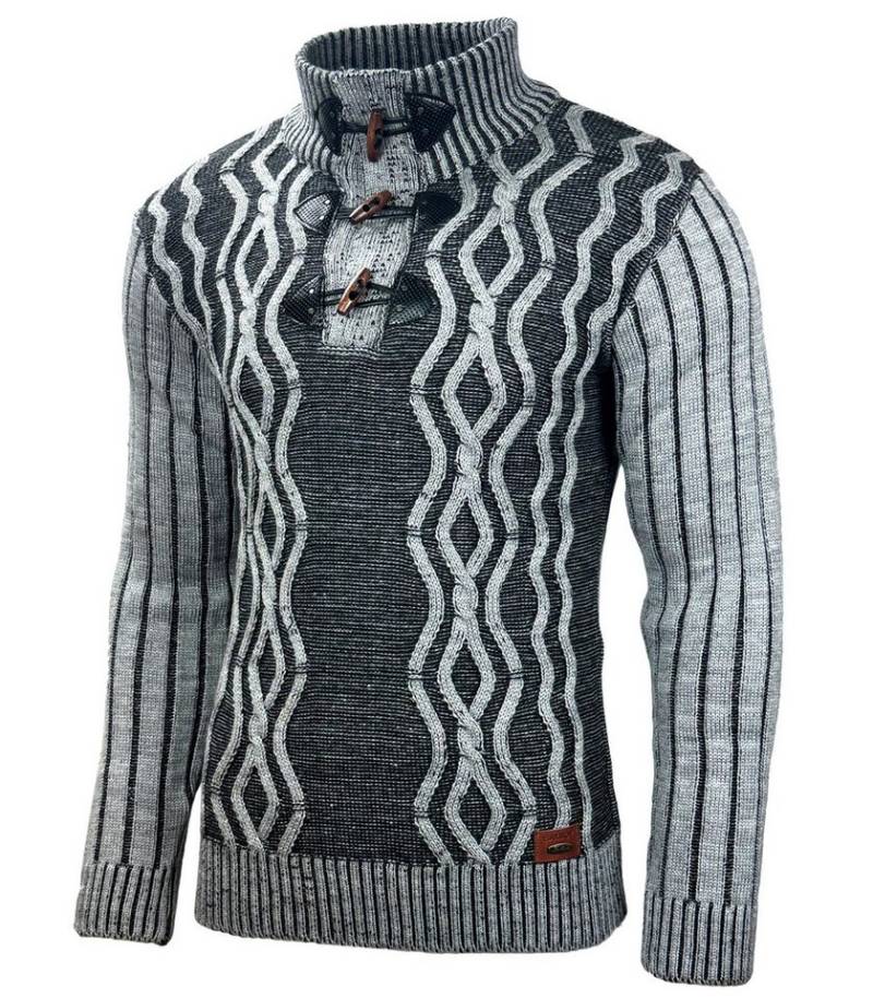 Baxboy Strickpullover Baxboy Herren Pullover Hoher Kragen Stehkragen Strickpullover B-291 von Baxboy