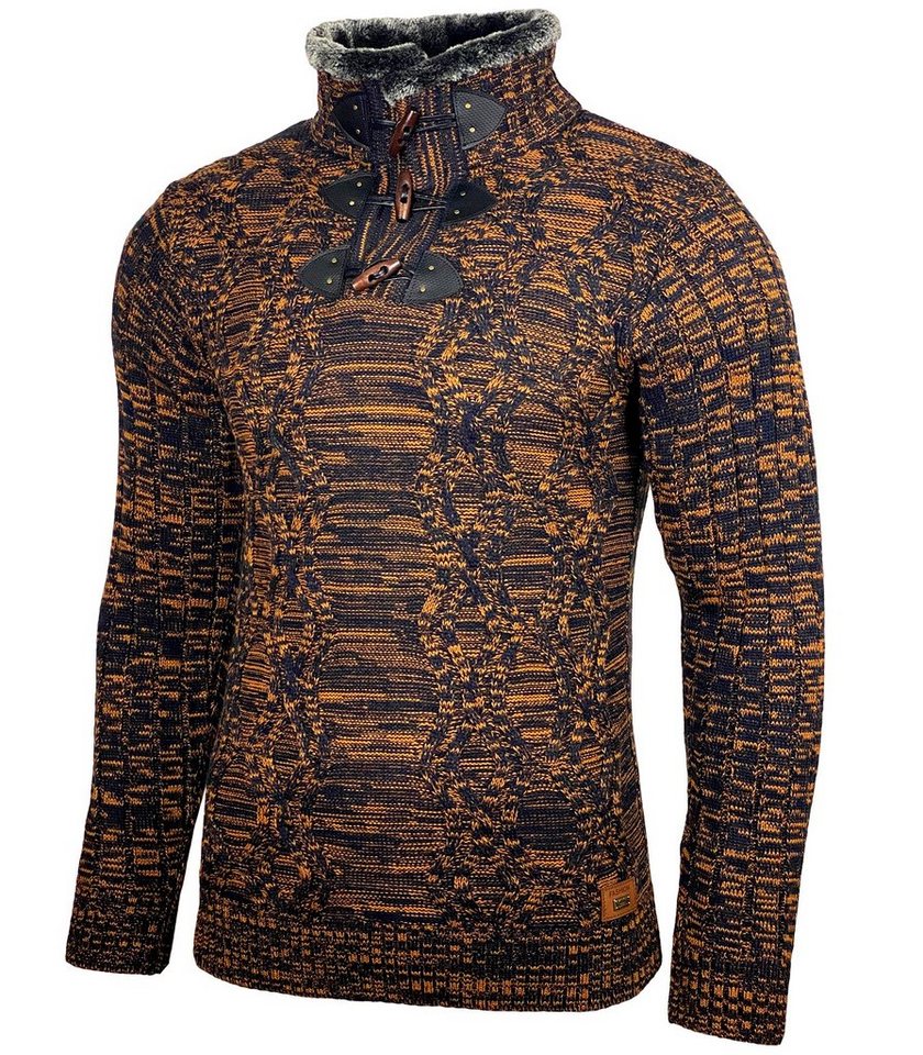 Baxboy Strickpullover Baxboy Herren Pullover Hoher Kragen Stehkragen Strickpullover von Baxboy