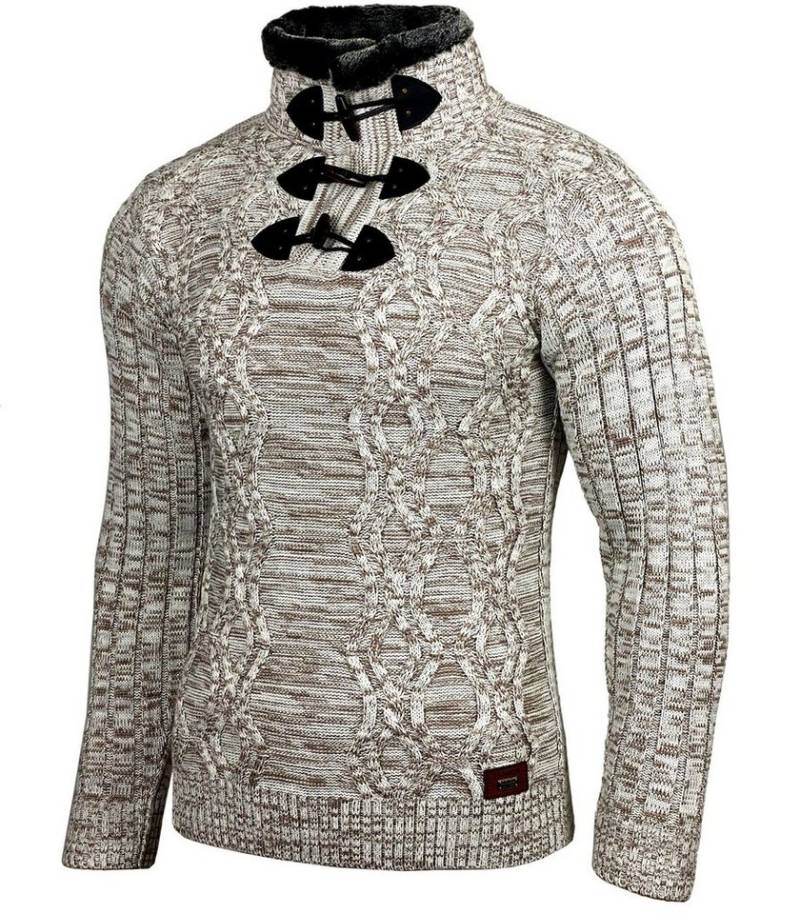 Baxboy Strickpullover Baxboy Herren Pullover Hoher Kragen Stehkragen Strickpullover B-291 von Baxboy