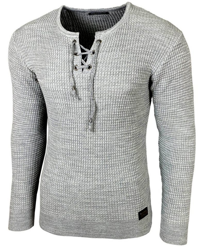 Baxboy Strickpullover Baxboy Herren Pullover Rundkragen Moderner Feinstrick Pulli von Baxboy