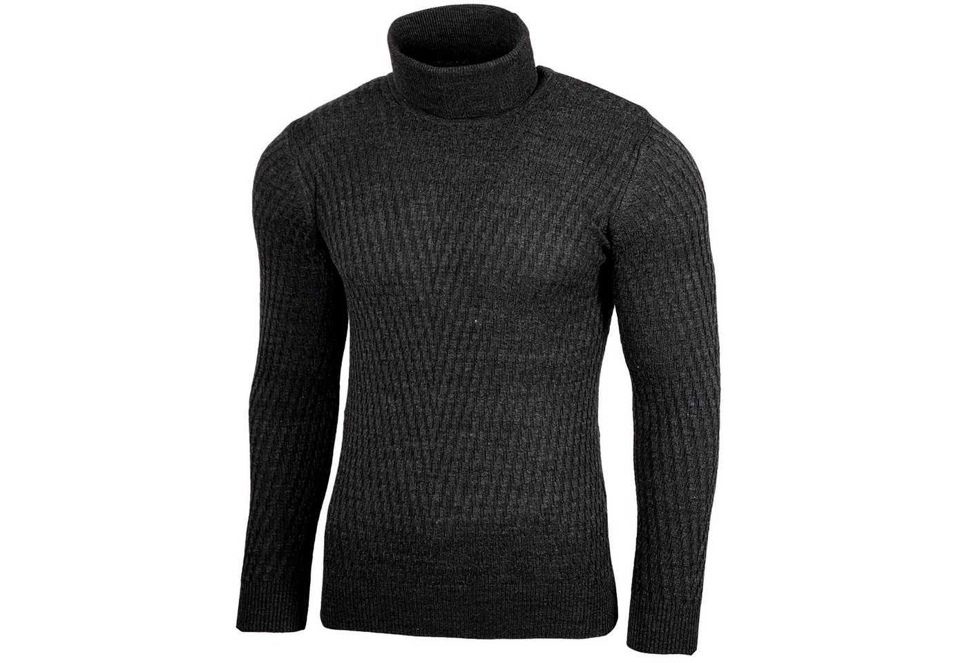 Baxboy Strickpullover Baxboy Herren Slim fit Freizeit Feinstrick Rollkragenpullover von Baxboy