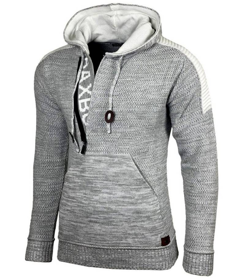 Baxboy Strickpullover Baxboy Herren Strick Pullover Kapuzenpullover Reißverschluss B_290 von Baxboy