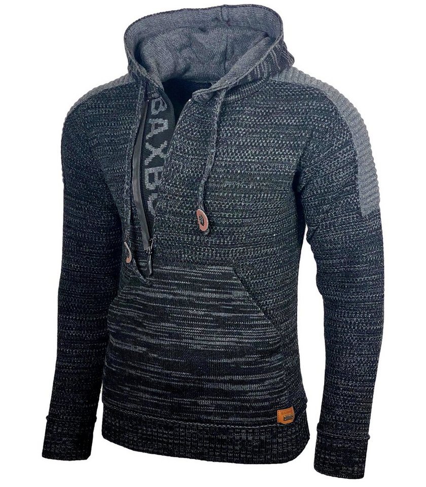 Baxboy Strickpullover Baxboy Herren Strick Pullover Kapuzenpullover Reißverschluss B_290 von Baxboy