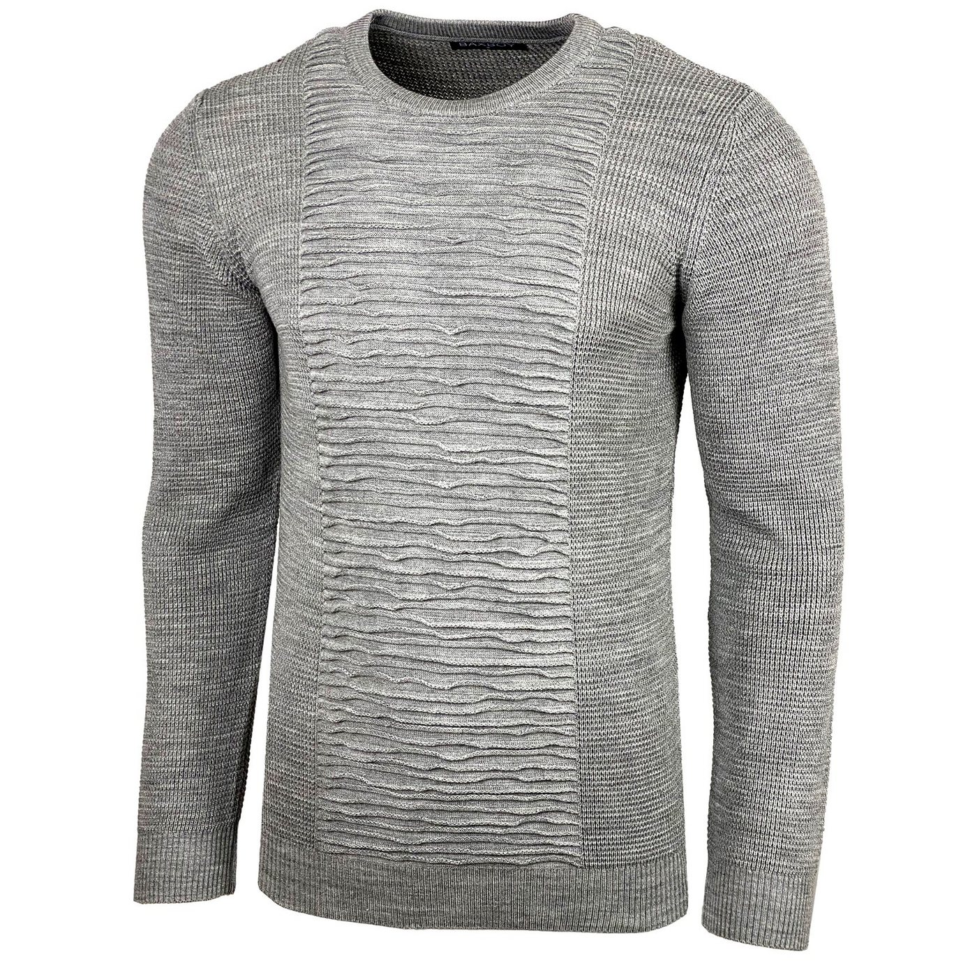 Baxboy Strickpullover Baxboy Strickpullover Herren Two Tone Rundhals Pullover B-1881 von Baxboy