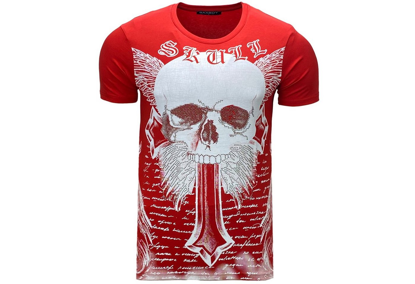 Baxboy T-Shirt BAXBOY T-Shirt mit stylischem Totenkopfprint modernem Stil von Baxboy