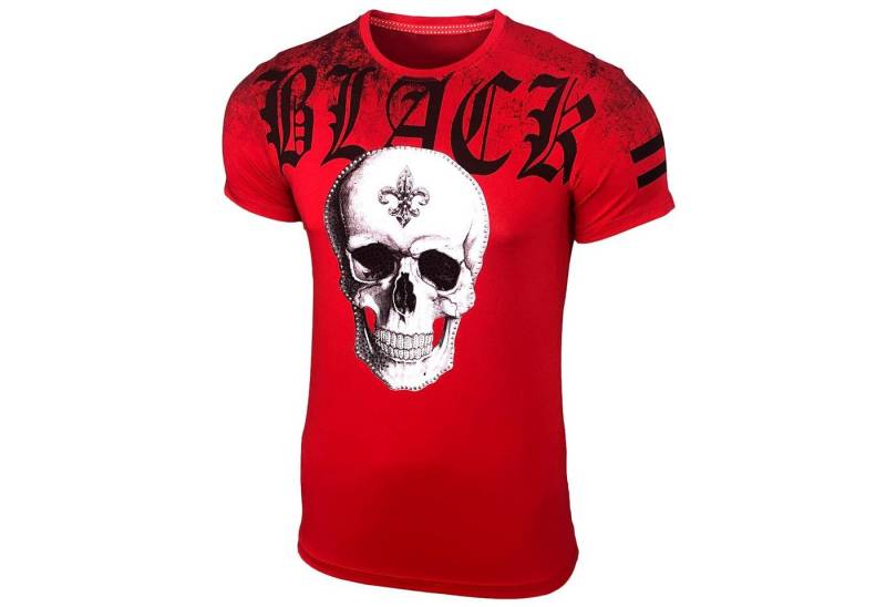 Baxboy T-Shirt Baxboy Herren Rundhals Strass Steinen T-Shirt mit Motiv Design von Baxboy