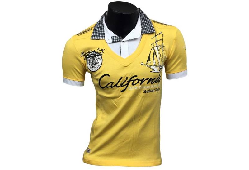 Baxboy T-Shirt Baxboy Kurzarm Hemd Einsatz V-Neck 2-in-1-Design Polo T-Shirt 2345 von Baxboy