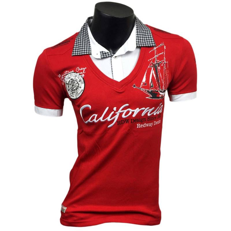 Baxboy T-Shirt Baxboy Kurzarm Hemd Einsatz V-Neck 2-in-1-Design Polo T-Shirt 2345 von Baxboy