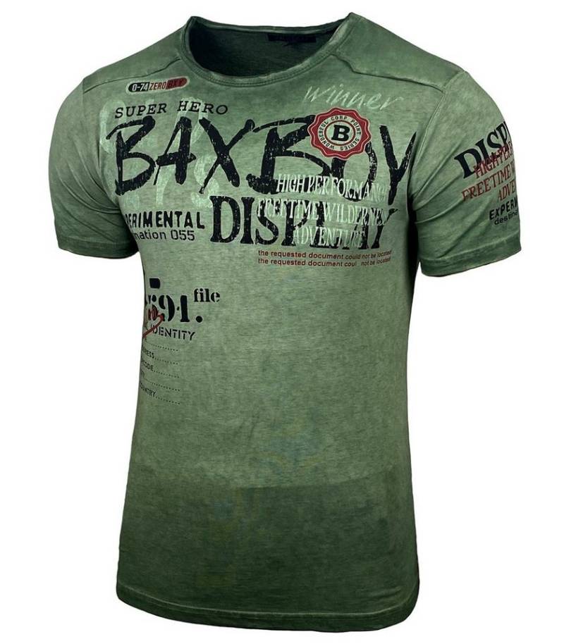 Baxboy T-Shirt Baxboy Moderner Männer Kurzarm Verwaschen Used Look TShirt B-147 von Baxboy
