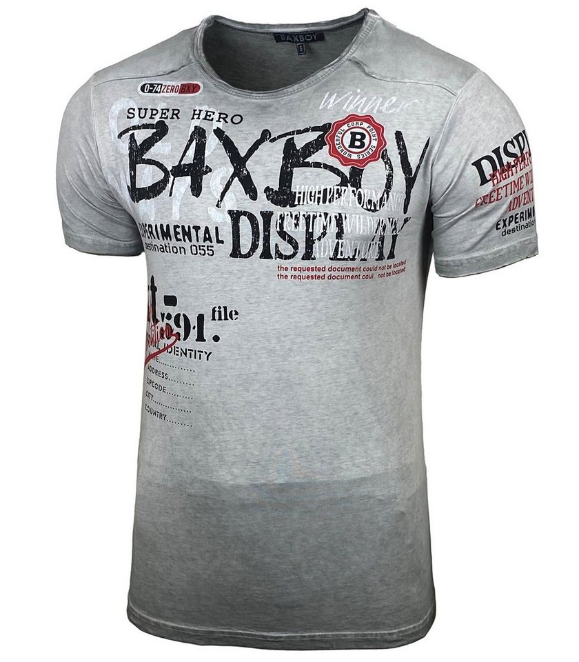 Baxboy T-Shirt Baxboy Moderner Männer Kurzarm Verwaschen Used Look TShirt B-147 von Baxboy