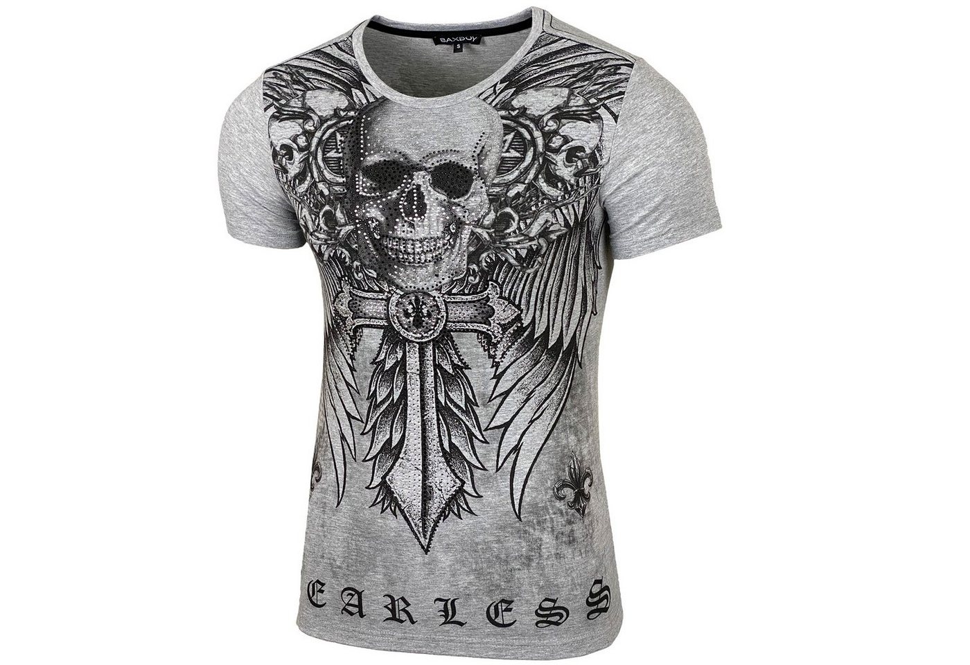 Baxboy T-Shirt Baxboy T-Shirt »BX2314« Rundhals bedruckt Print mit Strasssteine von Baxboy