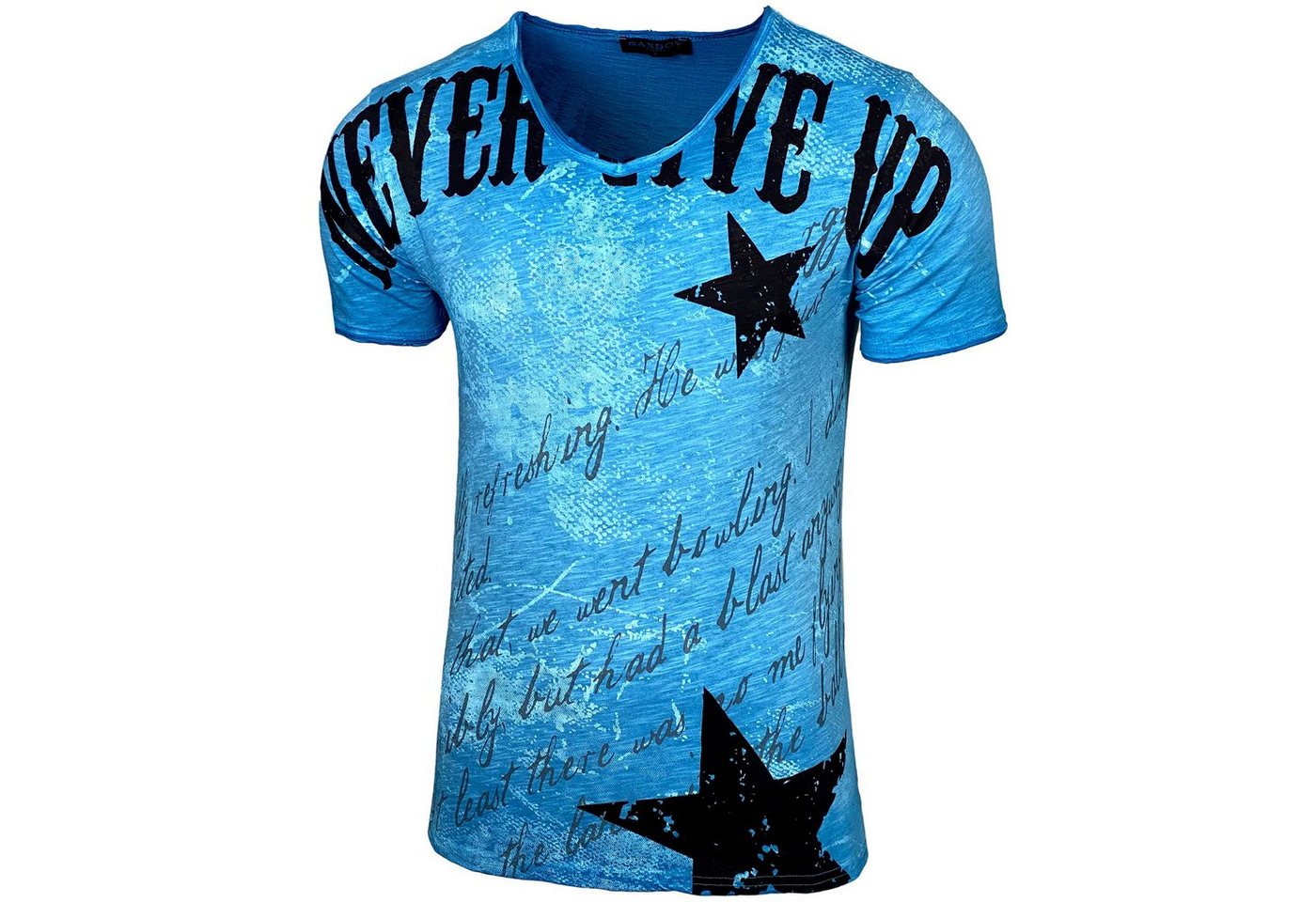 Baxboy T-Shirt Baxboy T-Shirt » Never Give Up « mit sportiven Prints von Baxboy