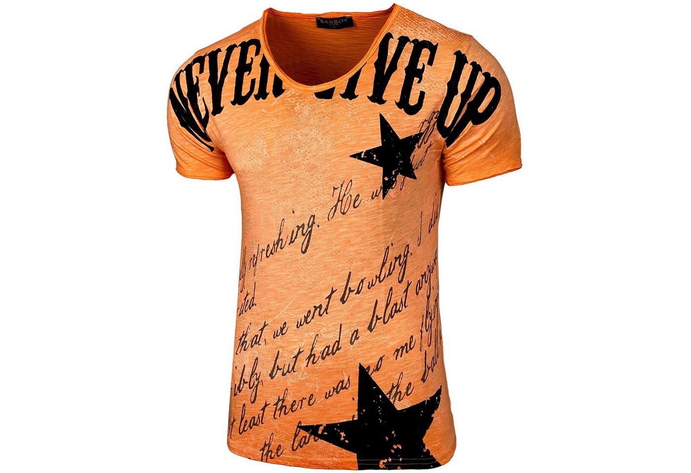 Baxboy T-Shirt Baxboy T-Shirt » Never Give Up « mit sportiven Prints von Baxboy