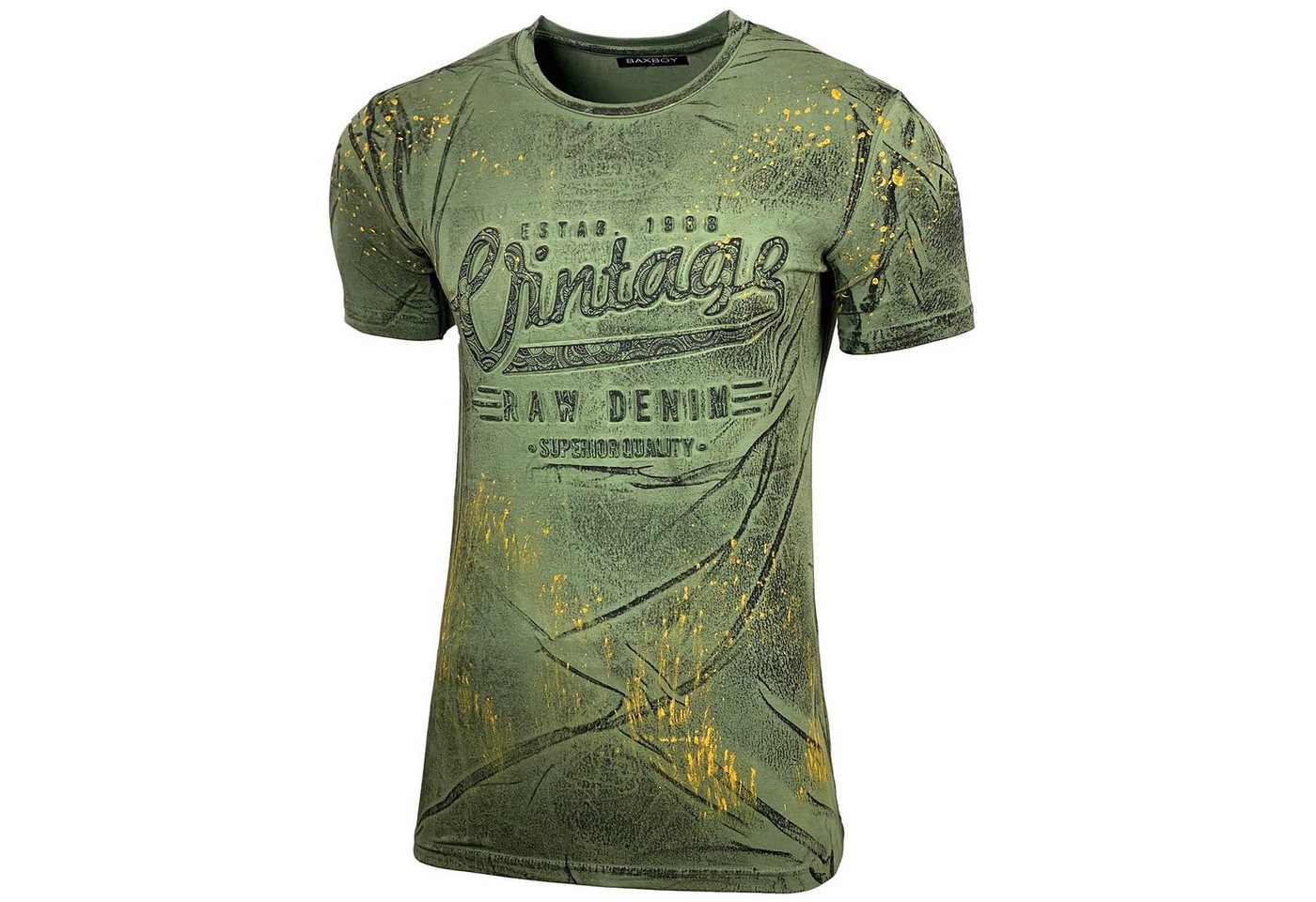 Baxboy T-Shirt Baxboy T-Shirt »VINTAGE« mit trendigem Markenprint von Baxboy