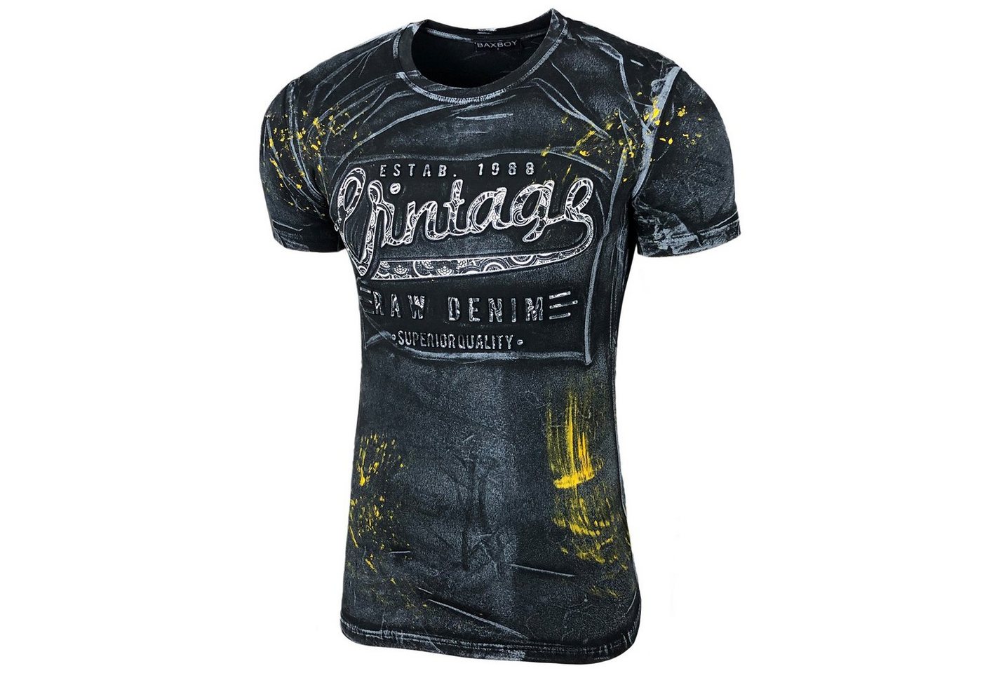 Baxboy T-Shirt Baxboy T-Shirt »VINTAGE« mit trendigem Markenprint von Baxboy