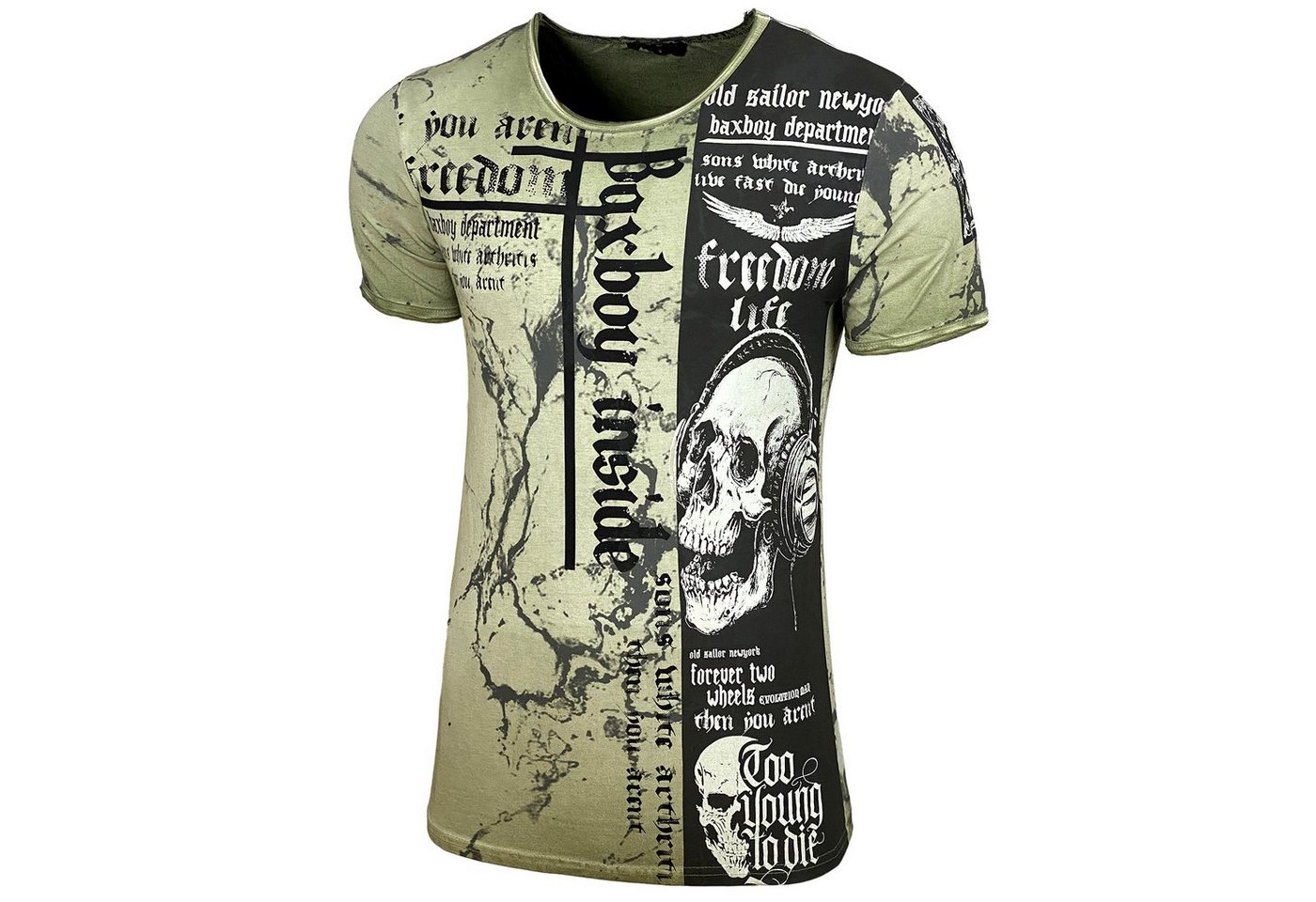 Baxboy T-Shirt Baxboy T-Shirt mit coolem Freedom Allover-Print von Baxboy