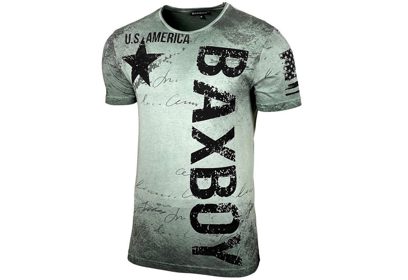 Baxboy T-Shirt Baxboy T-Shirt mit großen Schriftzugprints von Baxboy